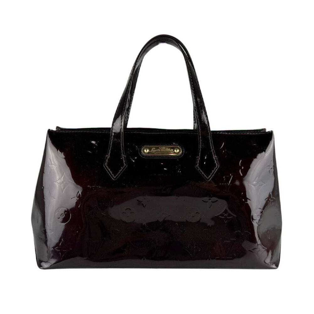 Louis Vuitton LOUIS VUITTON Handbag Monogram Vernis Wilshire PM Amarante Wome...